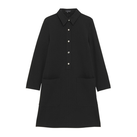 Theory Erimenthia Fixture Shirtdress - Black - Picture 2 of 11
